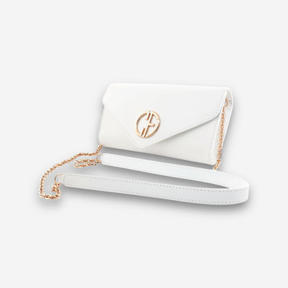 Whisper Gold - White Semi Patent-crossbody bag-COLDFIRE