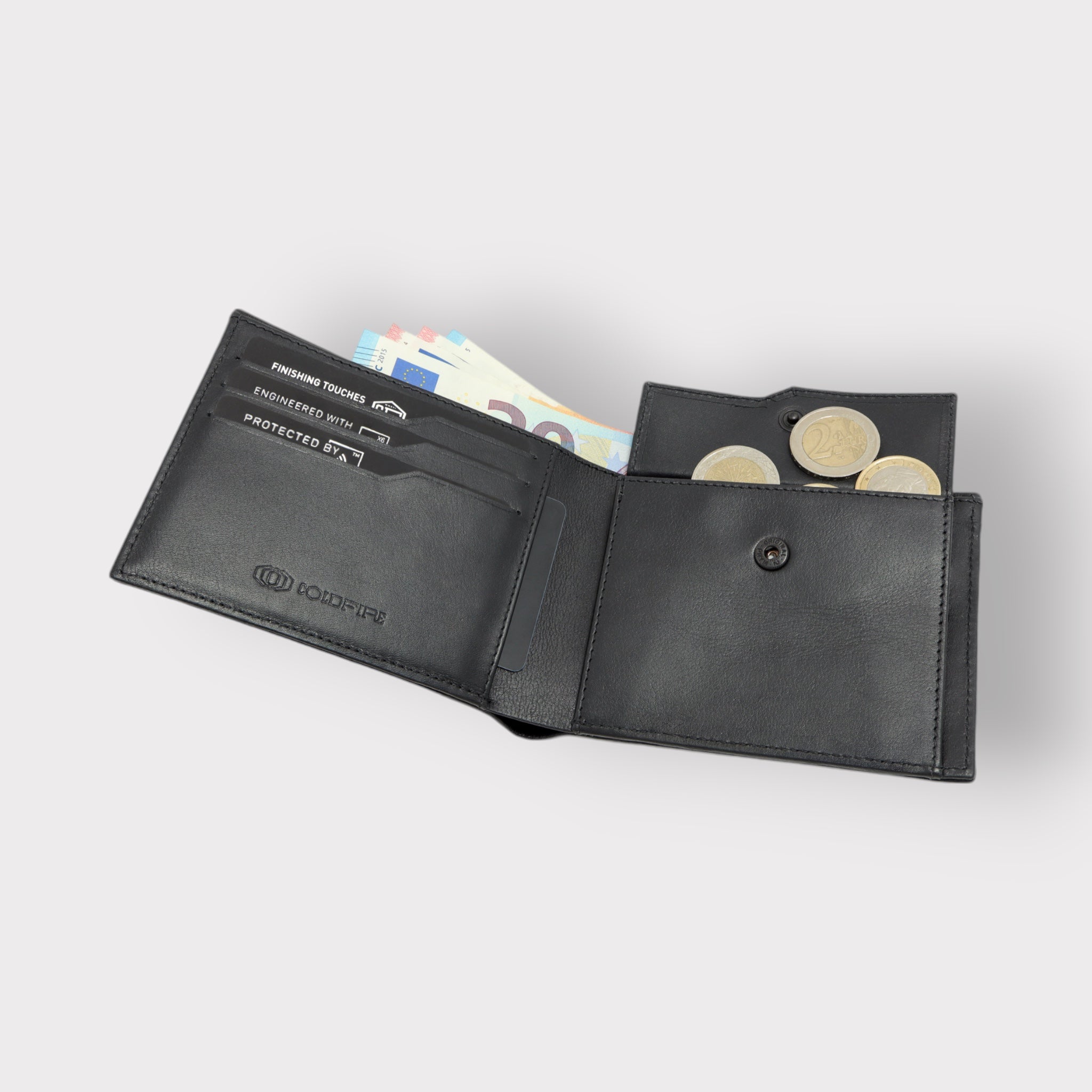 Echo Carbon Fiber Wallet with Coin Pocket - COLDFIRE