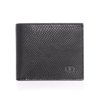 Men's Genuine Leather Wallet 4 cc with Coin - black - Snake Eye - COLDFIRE