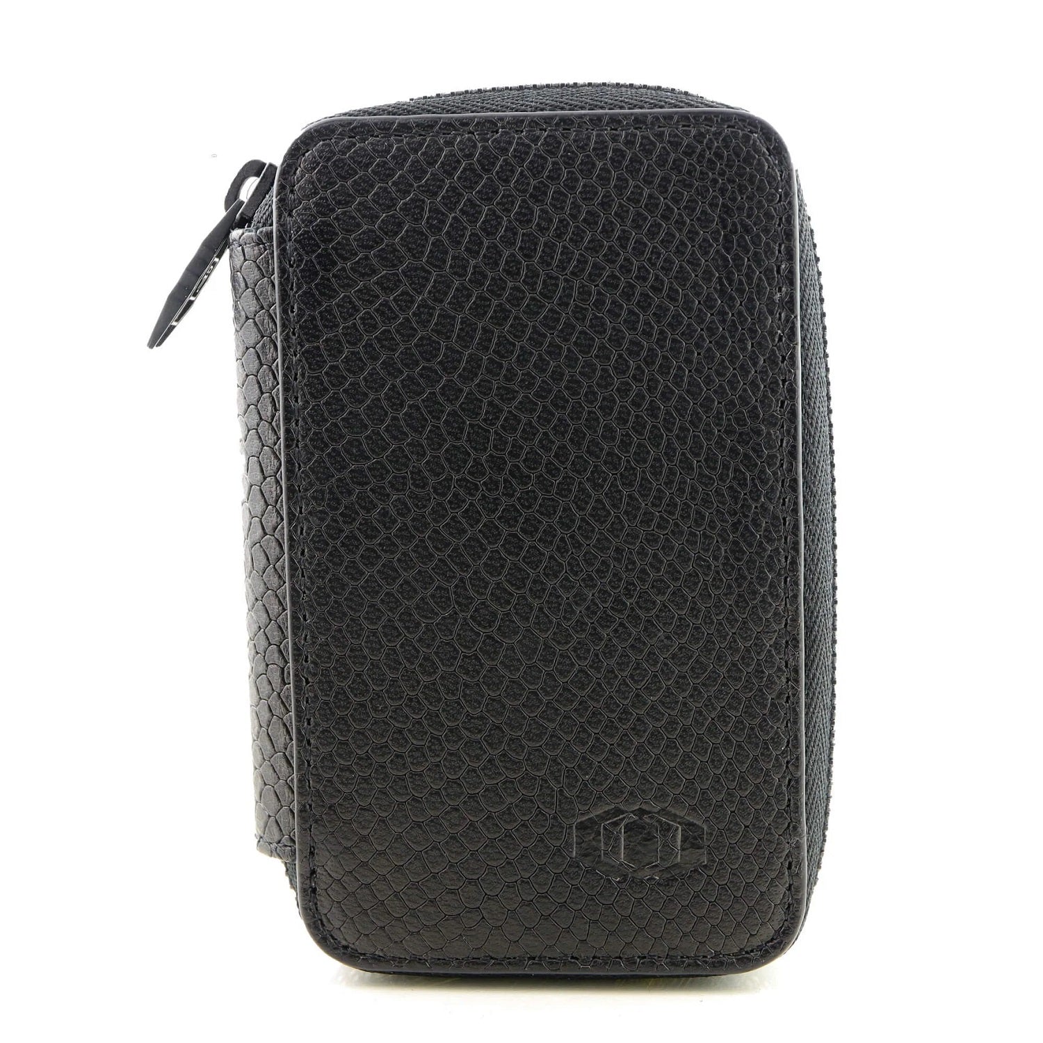 RFID Men's Mini Wallet - Genuine Leather - Black - Snake Eye - COLDFIRE