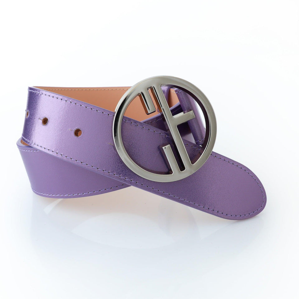 Set of Small Women's Bag and Leather Belt 35mm - Rough Pillow Lavender | COLDFIRE - COLDFIRE