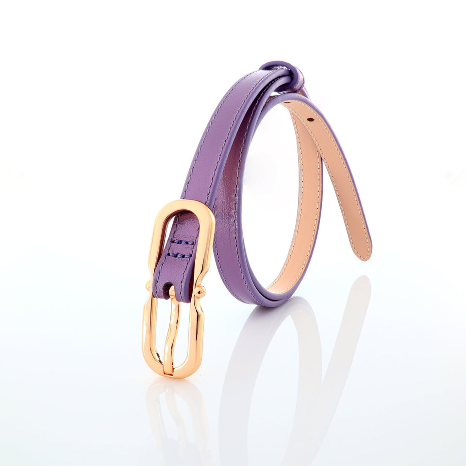 Women's belt - genuine leather - 12 mm - Rough Pillow Lavender | COLDFIRE - COLDFIRE