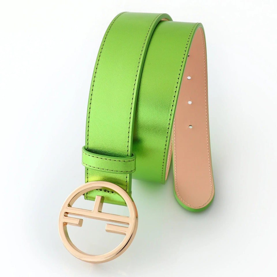 Women's belt - genuine leather - 35 mm - Auriga Fresh Green | COLDFIRE - COLDFIRE