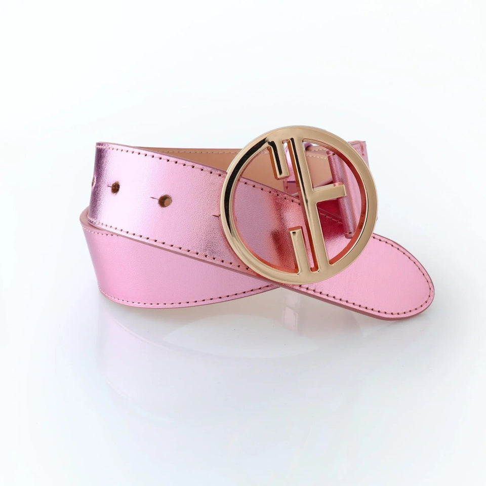 Women's belt - genuine leather - 35 mm - Malin Pale Pink | COLDFIRE - COLDFIRE