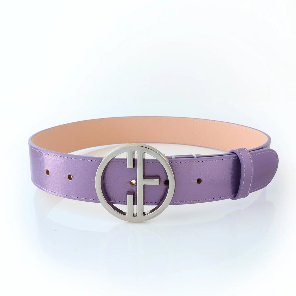 Women's belt - genuine leather - 35 mm - Rough Pillow Lavender | COLDFIRE - COLDFIRE